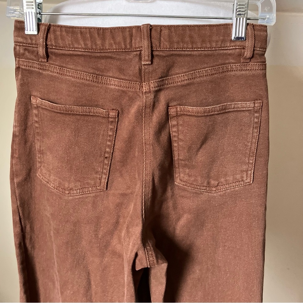 Aritzia Wilfred Free Melina Cognac Cotton Pants size 4 - Picture 4 of 7